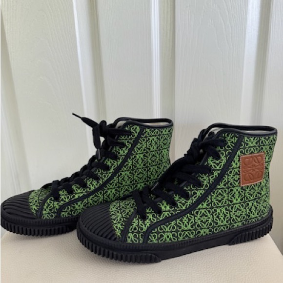 Loewe Green and Black Contemporary Sneakers - Picture 5 of 8